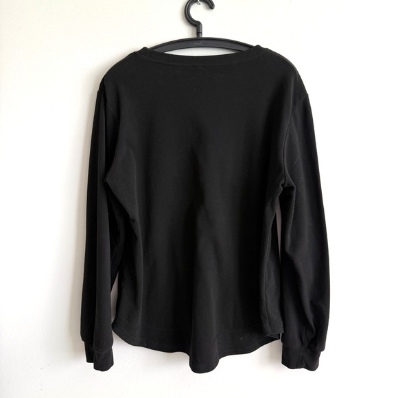 Women's XL Black Fleece Sweatshirt Cozy Witchy Everyday Timeless Outdoors - Picture 2 of 10